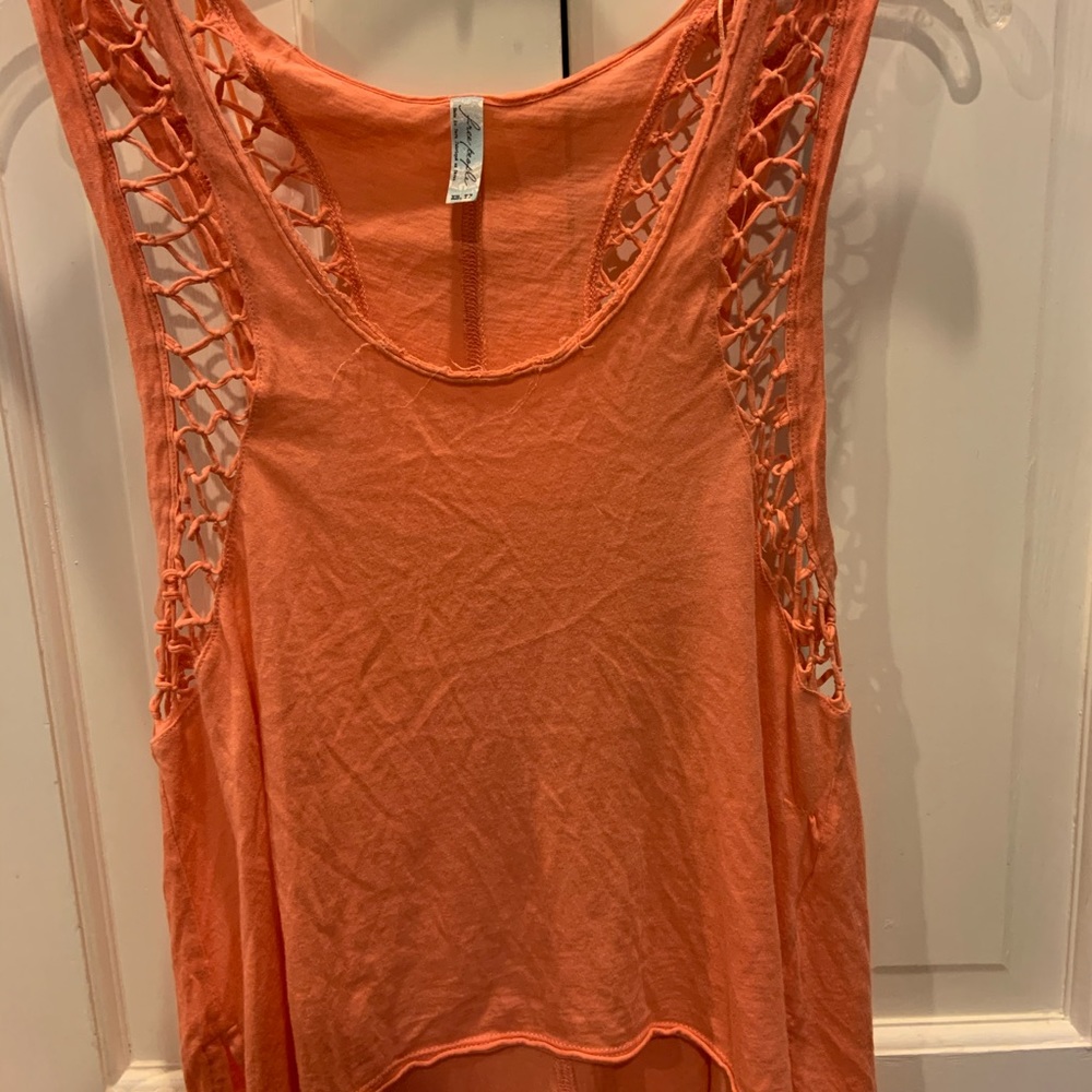 Soft orange free people tank